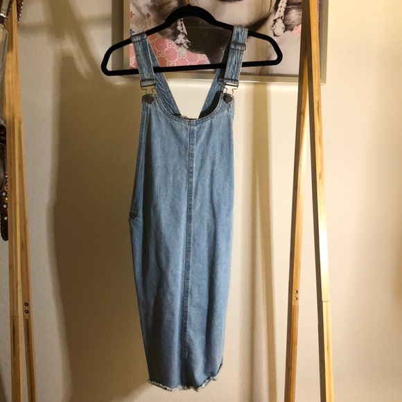 Denim Overall Dress - Picture 1 of 4